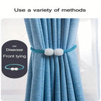 2-Piece: Magnetic Curtain Ties with Artificial Pearls