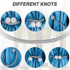 2-Piece: Magnetic Curtain Ties with Artificial Pearls