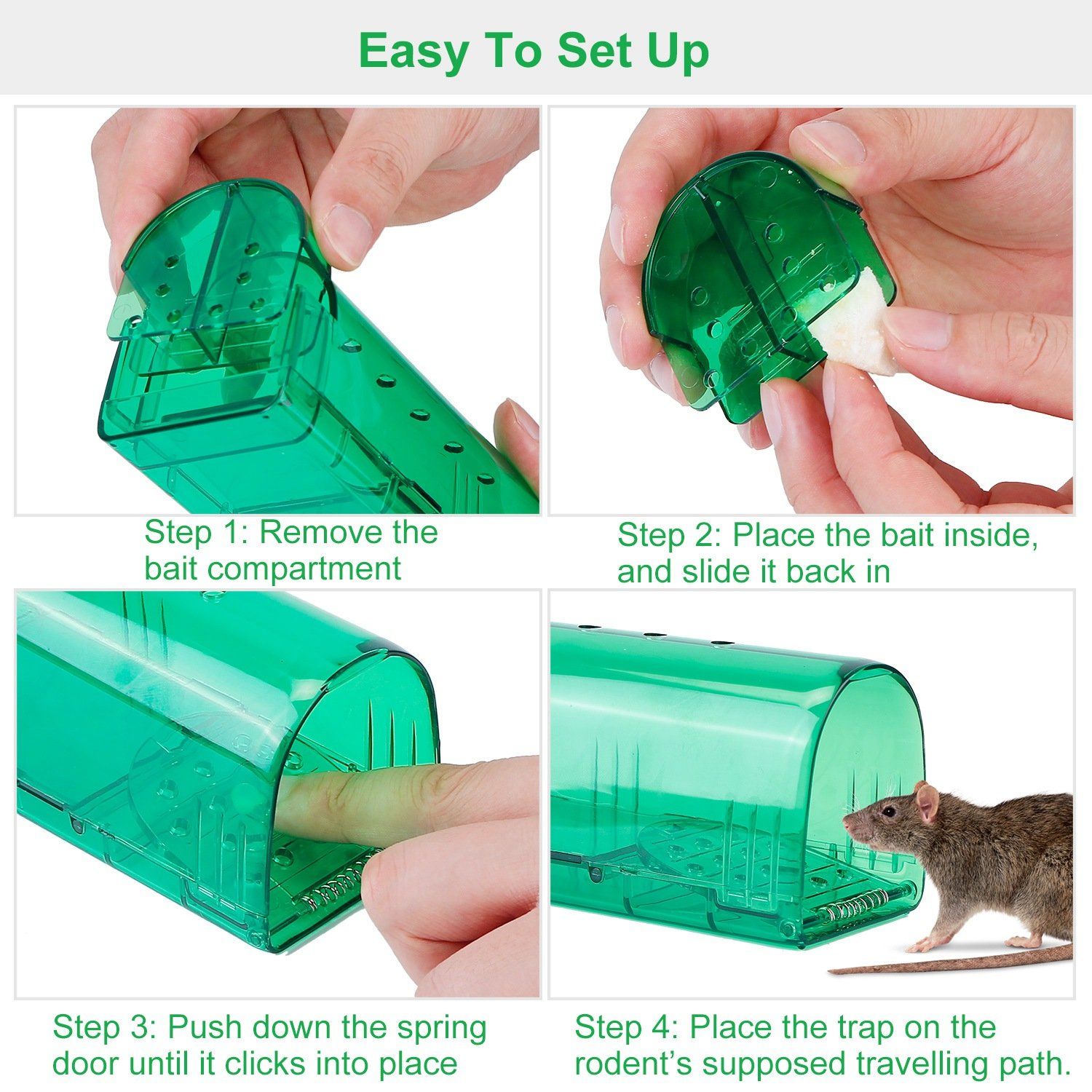 2-piece: Reusable Humane Mouse Trap