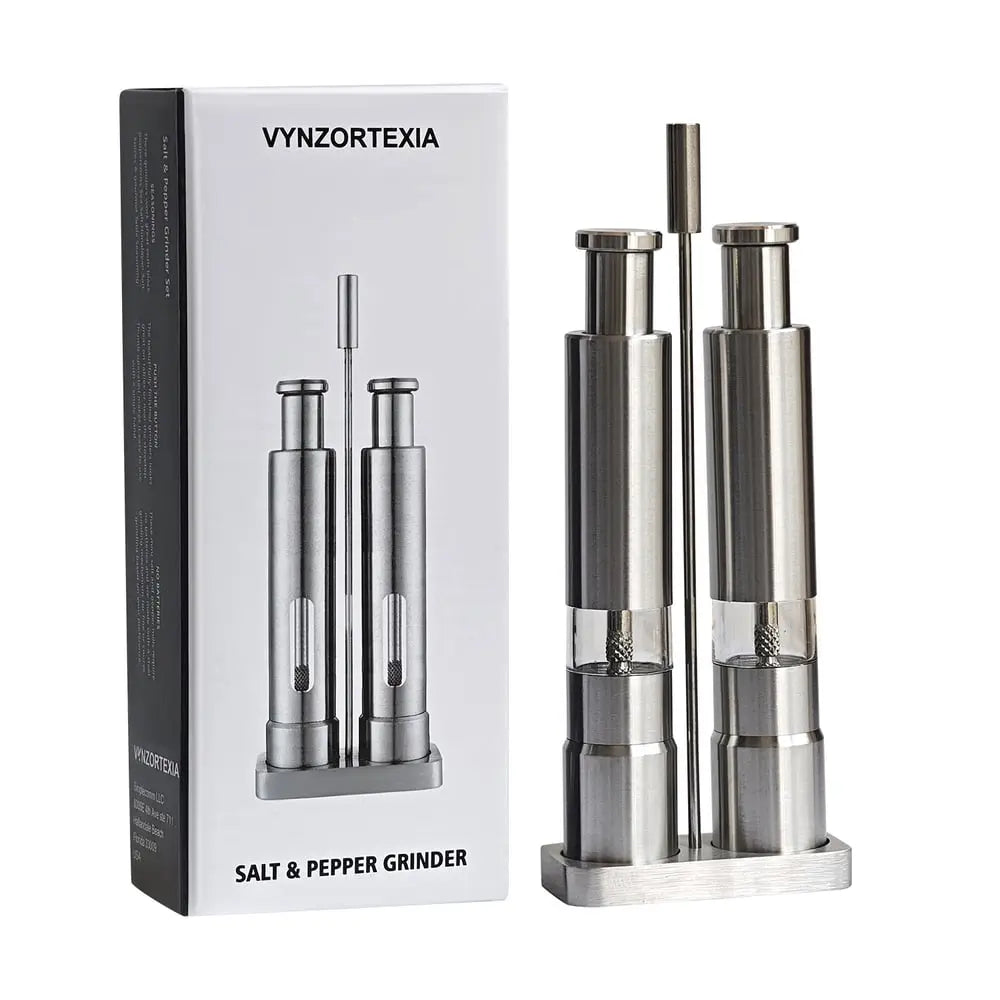 2-piece Salt and Pepper Mill Set – Season stylishly with every dish!