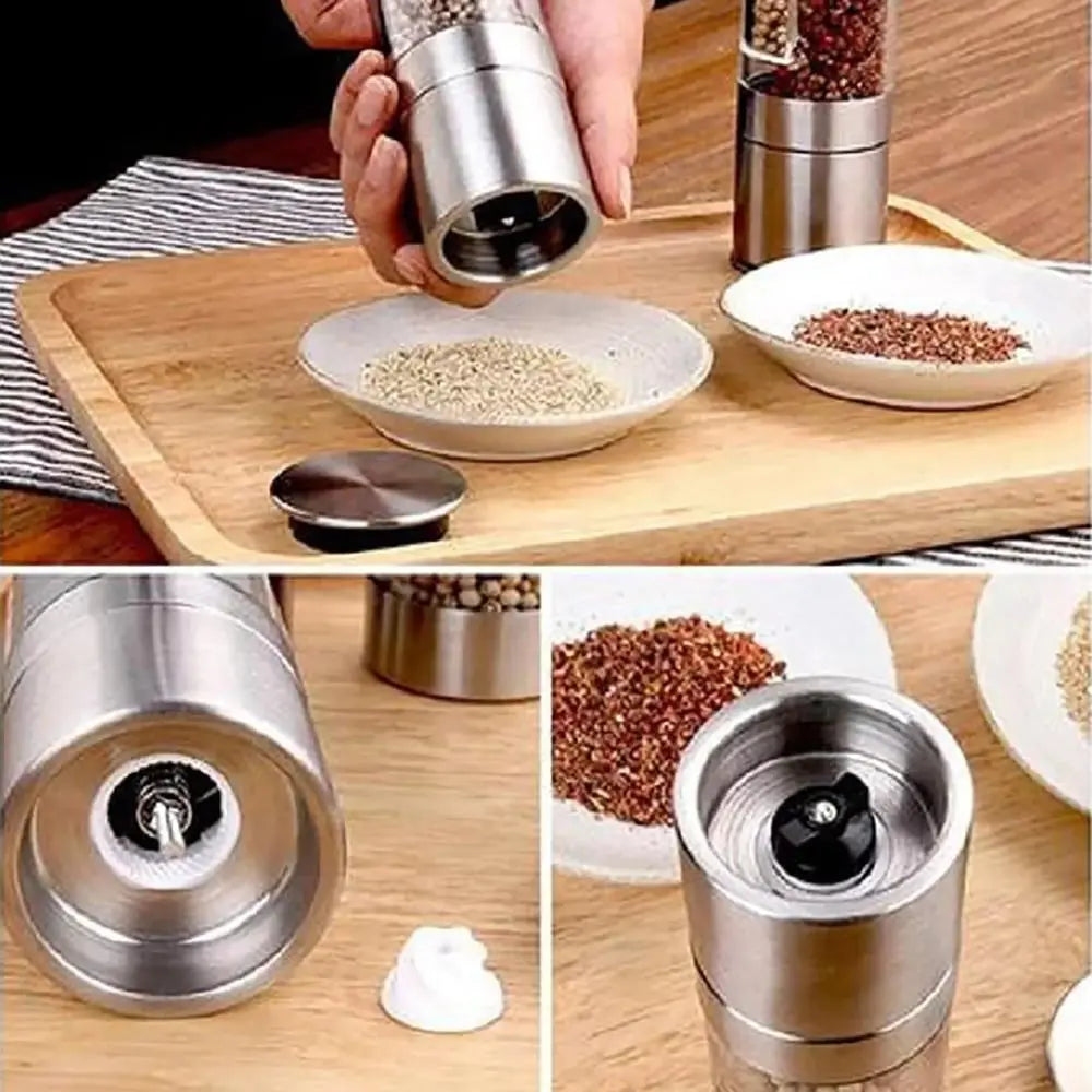 2-piece Salt and Pepper Mill Set – Season stylishly with every dish!