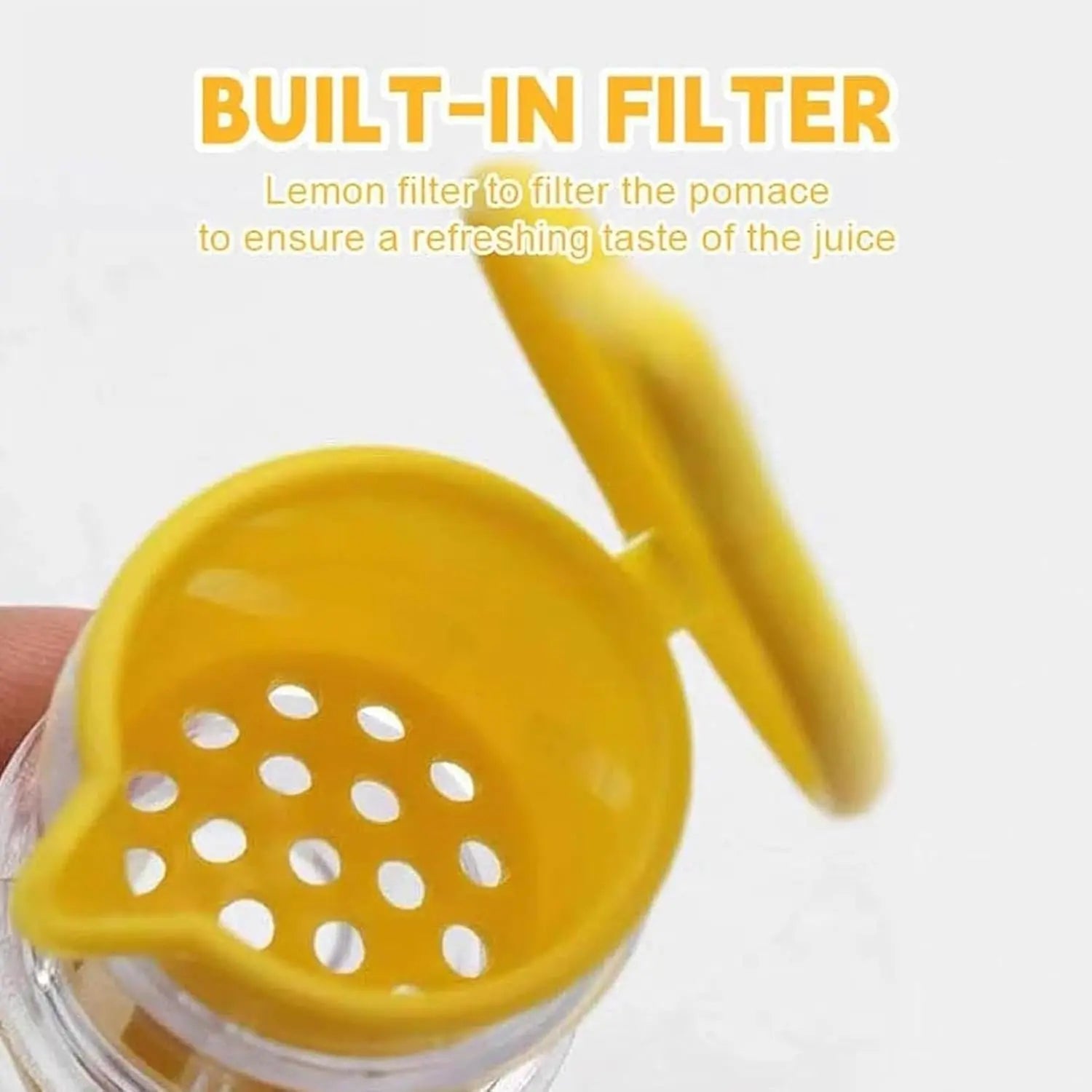 2-piece lemon squeezer set with screw attachment – Fresh juice everywhere & anytime!