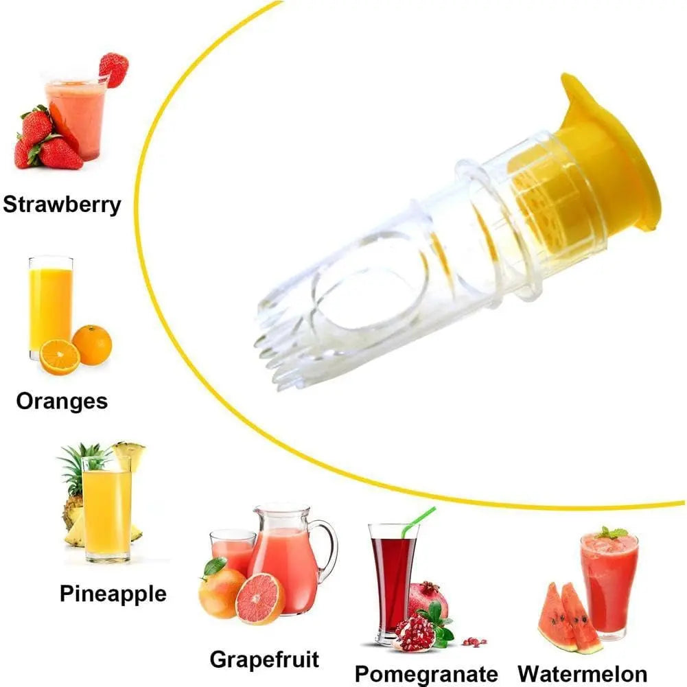2-piece lemon squeezer set with screw attachment – Fresh juice everywhere & anytime!