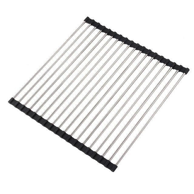 Foldable dish rack - space-saving - stylish - practical for any kitchen