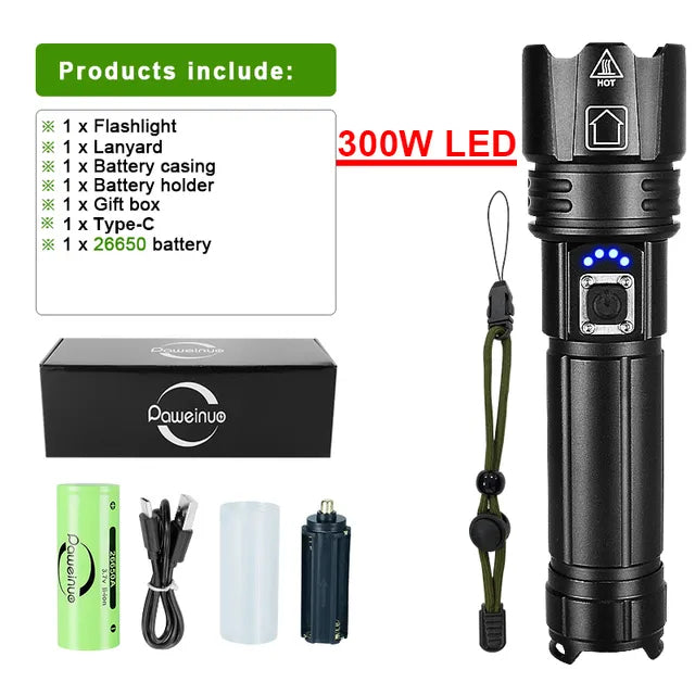 Rechargeable LED Flashlight for Adventure
