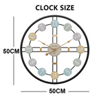 StilTijd – Large Vintage Wall Clock with Roman Numbers and Metal Frame