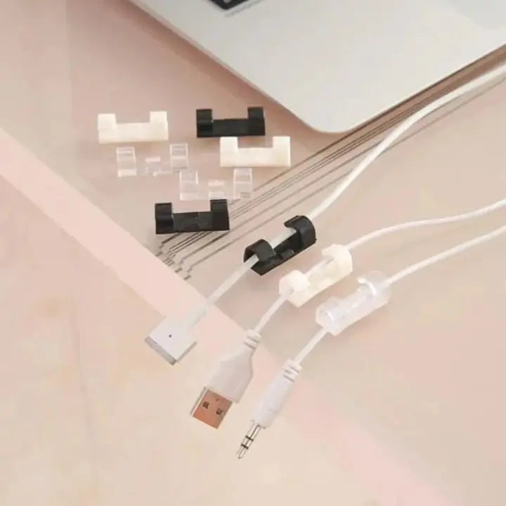 20 pieces | Self-adhesive cable clips – for cable management