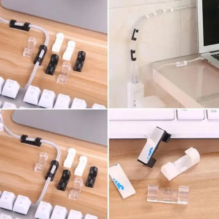 20 pieces | Self-adhesive cable clips – for cable management