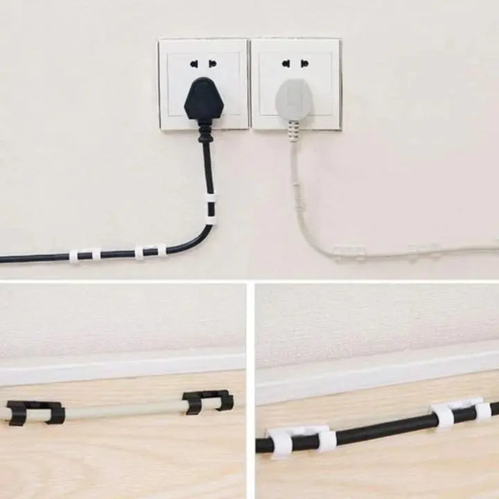 20 pieces | Self-adhesive cable clips – for cable management