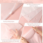 Multi-Purpose Frosted Zip Storage Bags – 20-Pack Plastic Garment Sleeves (Buy 2 Sets, Take 1 FREE)