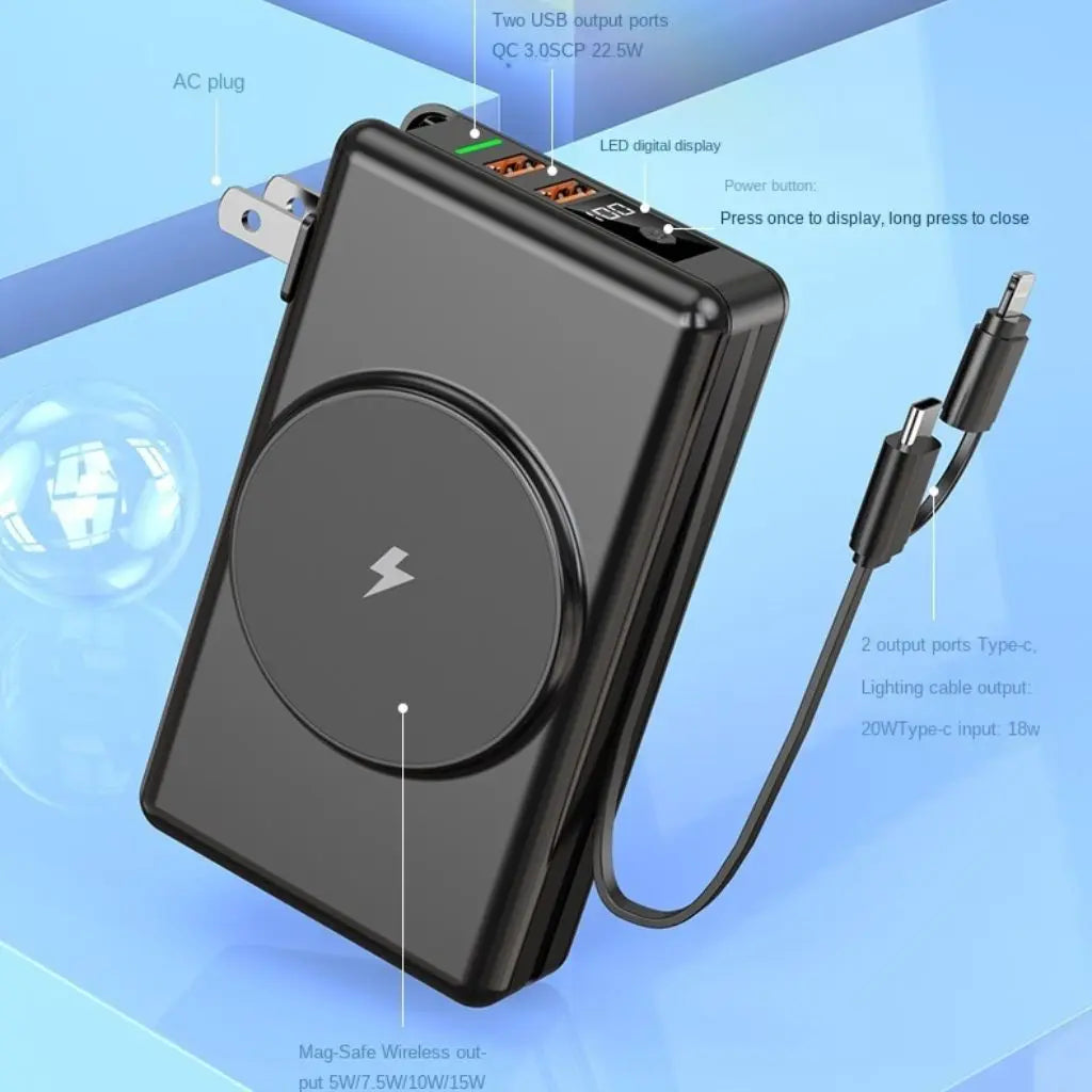 EnergieMate 5-in-1 Powerbank – 15,000mAh with Fast Charging Function