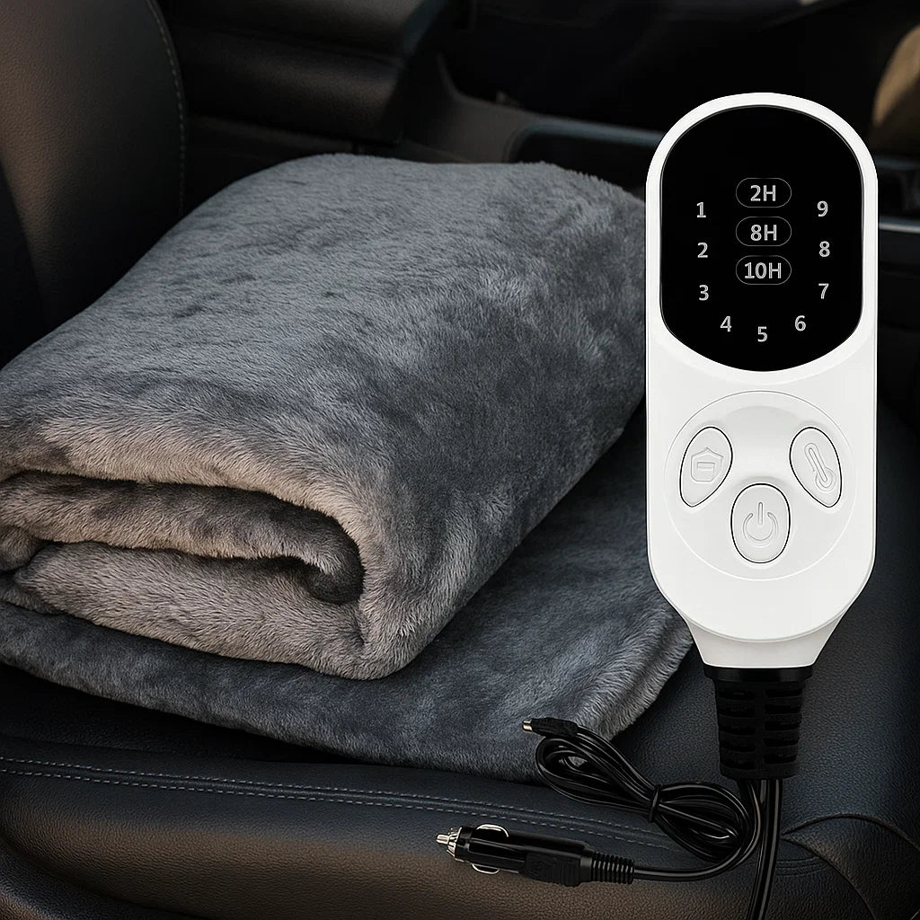 Electric Blanket Car Heated Washable Travel Throw