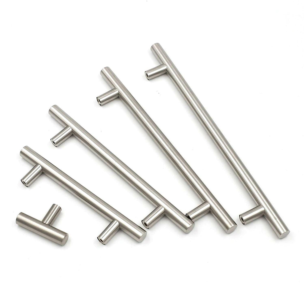 Brushed Nickel Modern Stainless Steel Drawer Hardware T-Bar Handles
