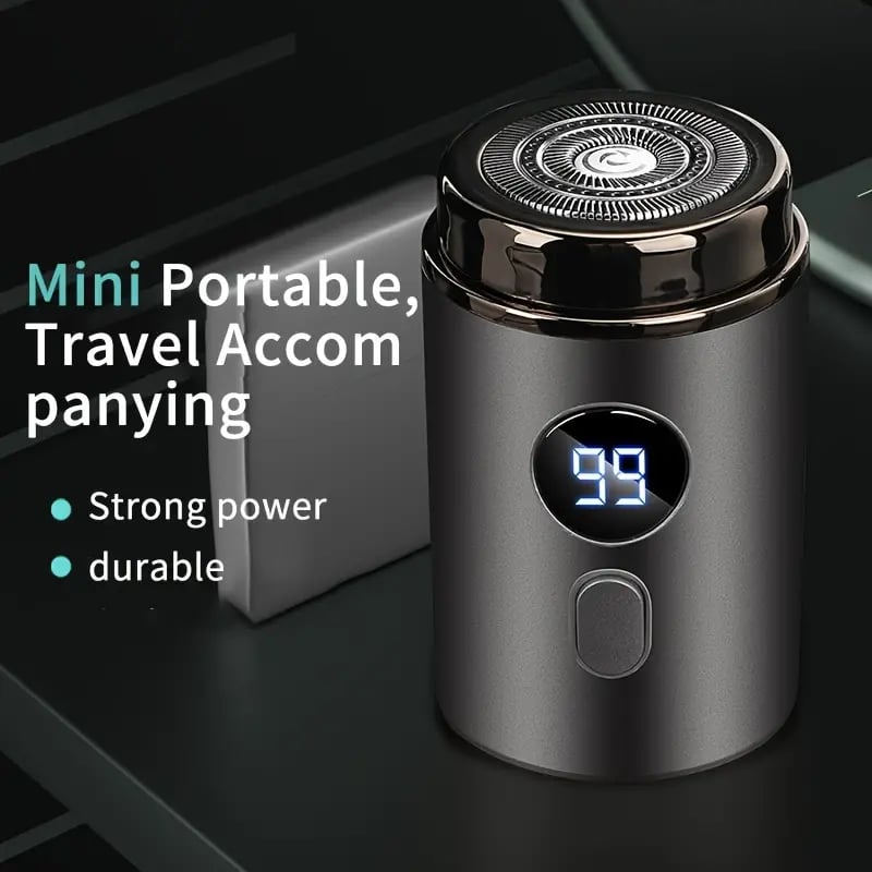 Mini Electric Razor — Portable waterproof grooming device with 15 blades