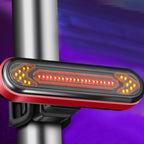Wireless Remote Control Bicycle Steering Taillight, with Turn Signal, Brake Light and Flashing Warning Light, for Safe Cycling