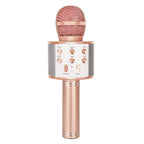 Rechargeable wireless Bluetooth karaoke microphone