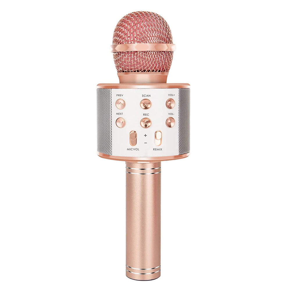 Rechargeable wireless Bluetooth karaoke microphone