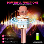 Rechargeable wireless Bluetooth karaoke microphone