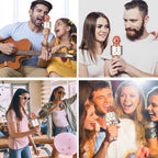 Rechargeable wireless Bluetooth karaoke microphone