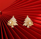 Rotating Christmas Tree Earrings