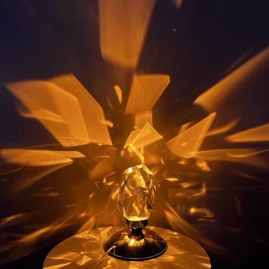 LuxorLite Diamond Crystal LED Table Lamp | Luxurious Mood Light | 3 or 16 Color Change | Wireless Night Light