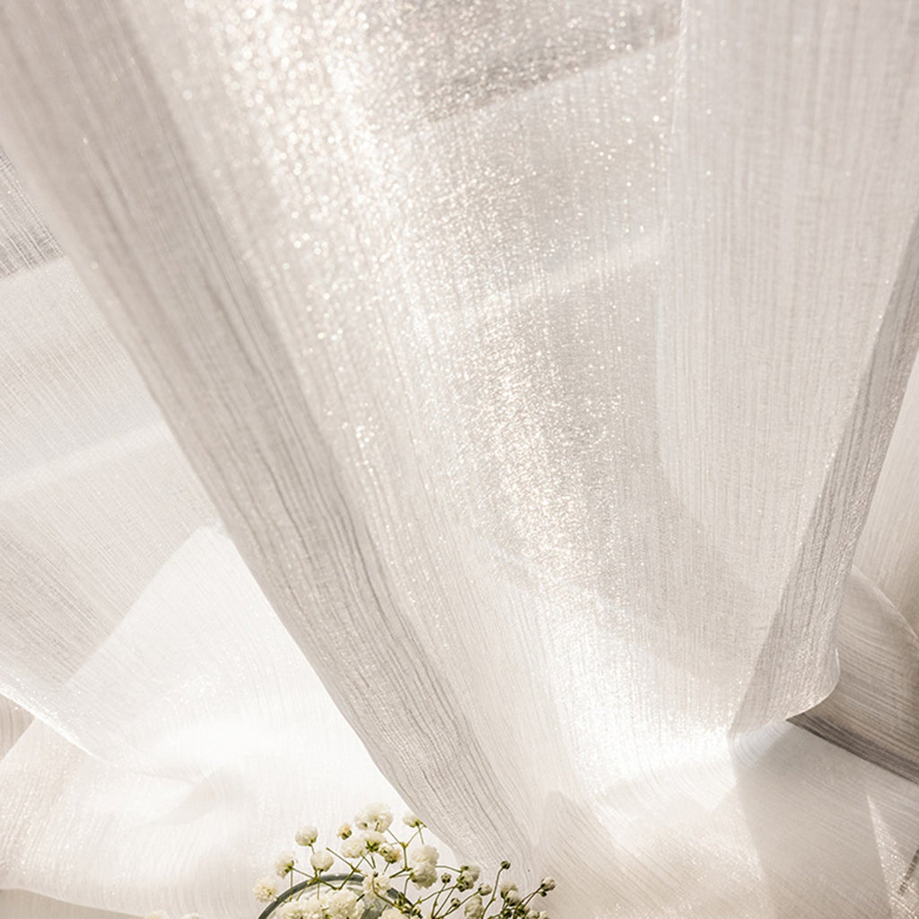 Transparent Linen Curtains, Light and Modern for Living Room