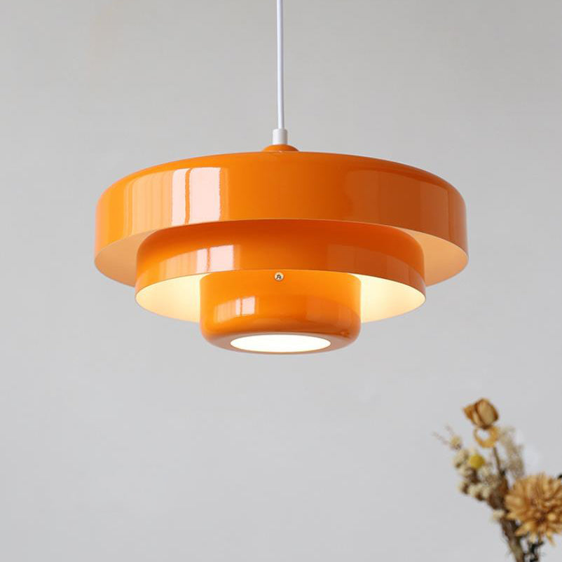 Multi-layer pendant light green 21 cm metal