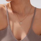 Lucky Charm Necklace - Elegant Heart-Shaped Necklace in Gold