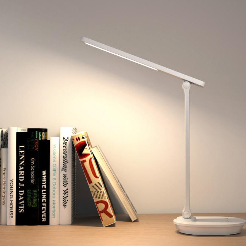 Modern double foldable eye care wireless rechargeable LED desk lamp
