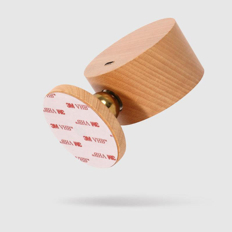 Simple wood USB rechargeable touch magnet LED night light wall sconce lamp