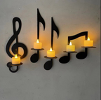 Candle holder with notes