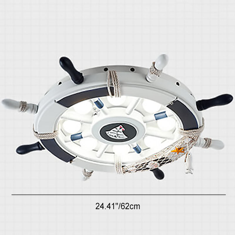 NautiGlow Children's Room LED Ceiling Lamp | Sailboat Design | Cartoon Style | Ambient Lighting