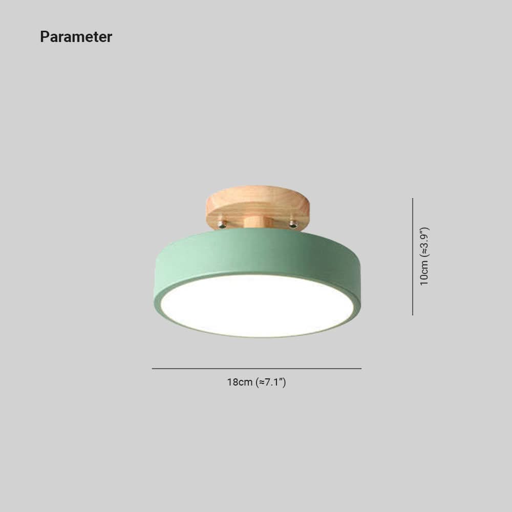 Modern Wood LED Ceiling Light with Dimmable Function