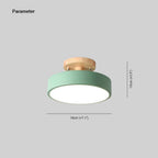 Modern Wood LED Ceiling Light with Dimmable Function