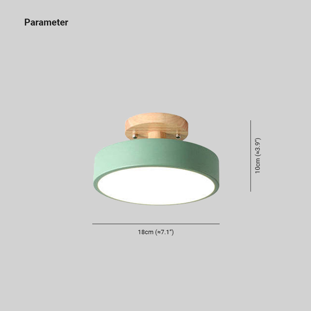 Modern LED ceiling light made of wood – Quinn ceiling lamp for living room, hallway, bedroom and dining room