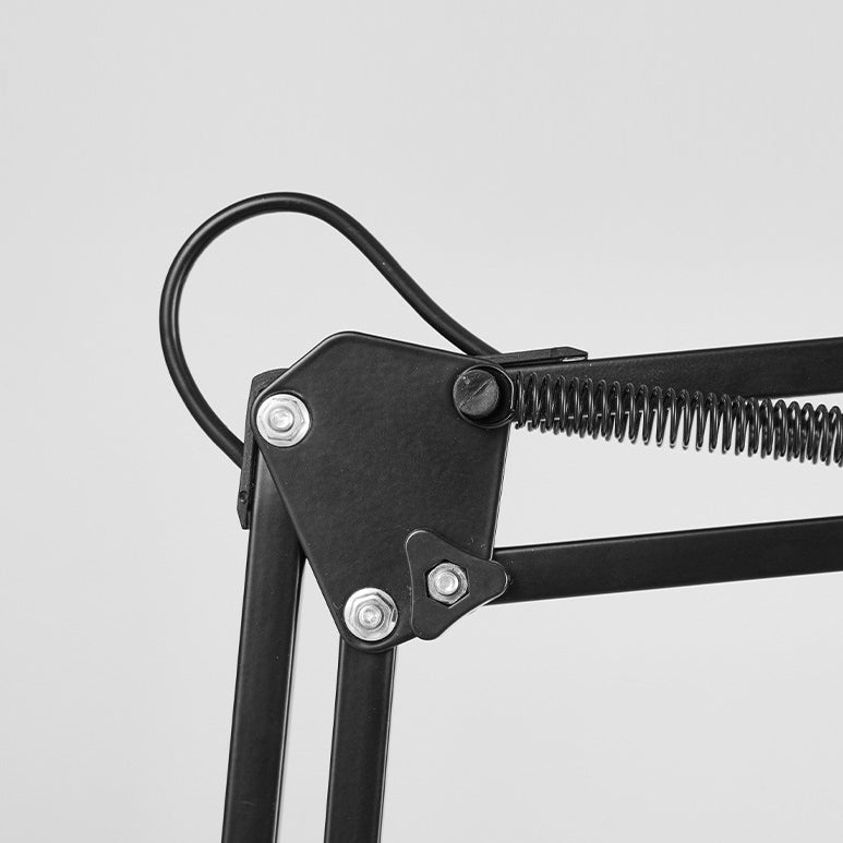Modern minimalist retractable table lamp with long arm and clip made of ABS with 1 light for the bedroom