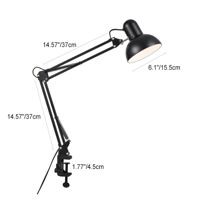 Modern minimalist retractable table lamp with long arm and clip made of ABS with 1 light for the bedroom