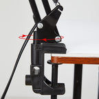 Modern minimalist retractable table lamp with long arm and clip made of ABS with 1 light for the bedroom