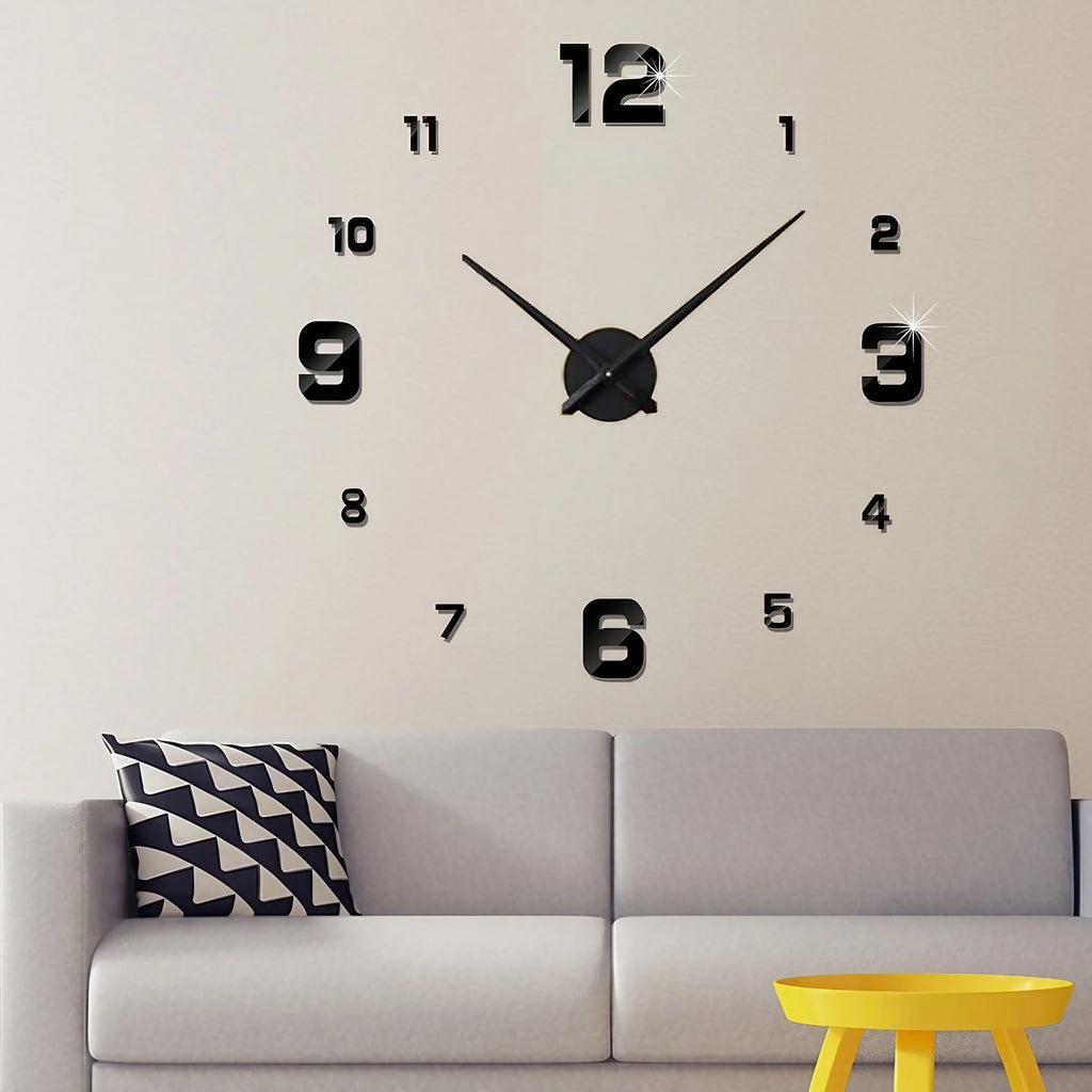 3D-LED wall clock – frameless DIY design