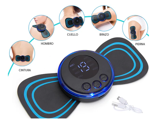 Portable massager with 8 modes and LCD screen