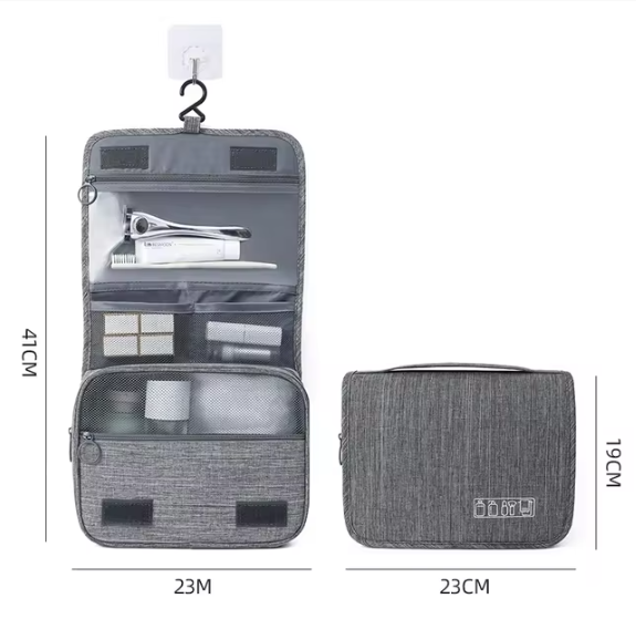 Hanging toiletry bag for men