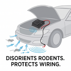 Ultrasonic Car Mice Repeller | Portable. Self-Powered & Effective for Vehicle Protection Against Rodents