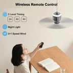Ultimate Outdoor 12000mAh Rechargeable Ceiling Fan with LED Light