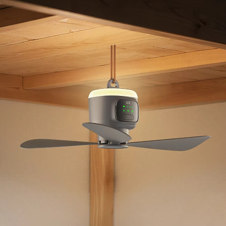 Ultimate Outdoor 12000mAh Rechargeable Ceiling Fan with LED Light