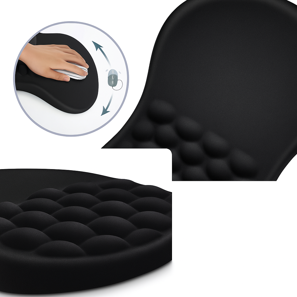Relieves Wrist Pain – Cushioned Non-Slip Base – For Office Work & Gaming