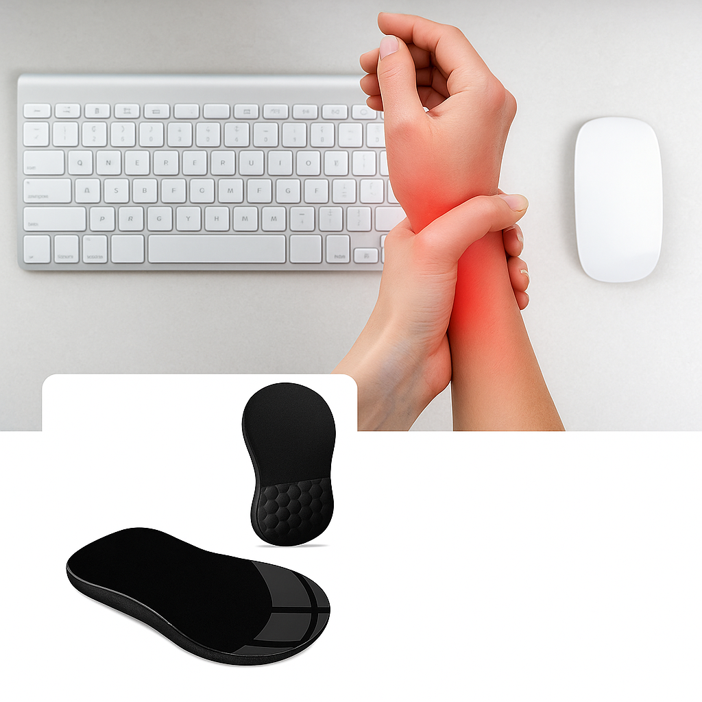 Relieves Wrist Pain – Cushioned Non-Slip Base – For Office Work & Gaming