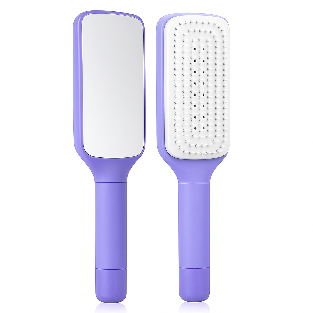 Cleaning Hairbrush – Gentle Detangle – Retractable Bristle Design – For All Hair Types & Busy Mornings