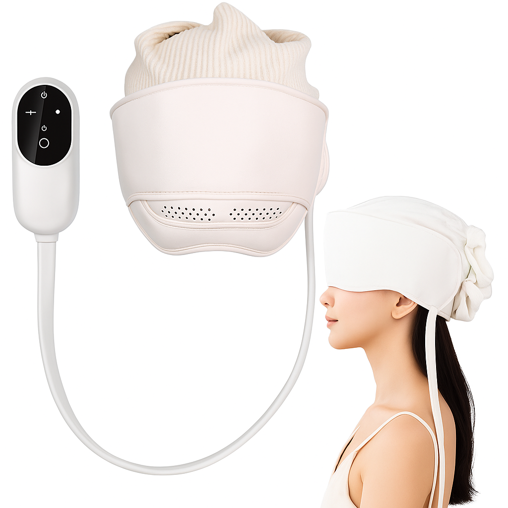 Heated Hot Compress – Adjustable Rechargeable Design – Stress Relief Relaxation & Better Sleep