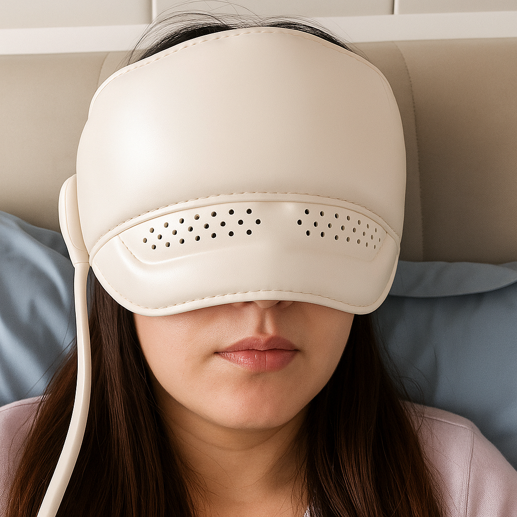 Heated Hot Compress – Adjustable Rechargeable Design – Stress Relief Relaxation & Better Sleep