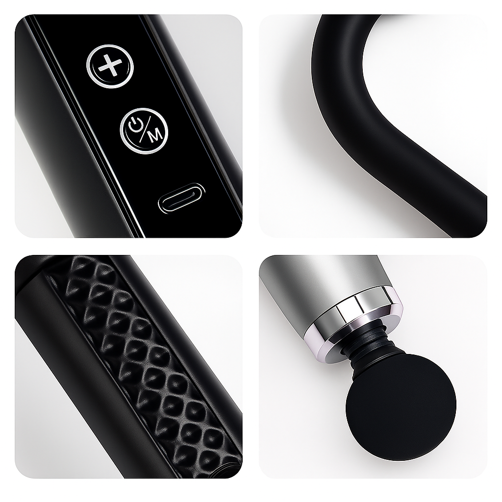 Extended Handle – Quiet Adjustable Levels – Pain Relief For Back and Full Body